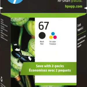 67 2-Pack Standard Capacity Ink Cartridges - Black/Tri-color