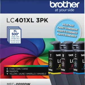 LC401XL 3-Pack High-Yield Color Ink Cartridges – Cyan/Magenta/Yellow